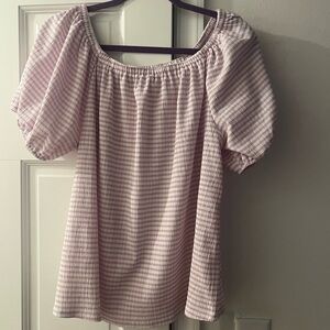 Lane Bryant Blouse with Lavender and White Stripes plus size 14/16